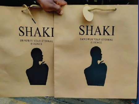 Khaki Carrier Bags